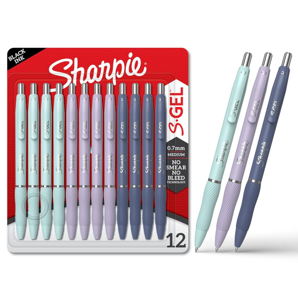 Sharpie S-Gel Gel Pens, Assorted Colors, 12 Count