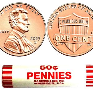 2025 Denver Mint Uncirculated Penny Roll