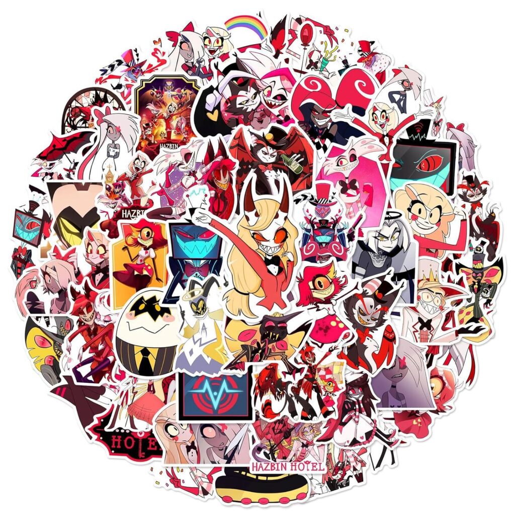 50Pcs Hazbin Cartoon Hotel Stickers Pack